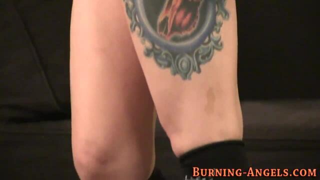 BurningAngel Goth tattooed emo takes big cock